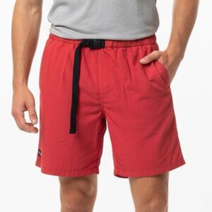 Vintage 90s Columbia Sportswear Red Nylon Trail Shorts Men’s M Belted